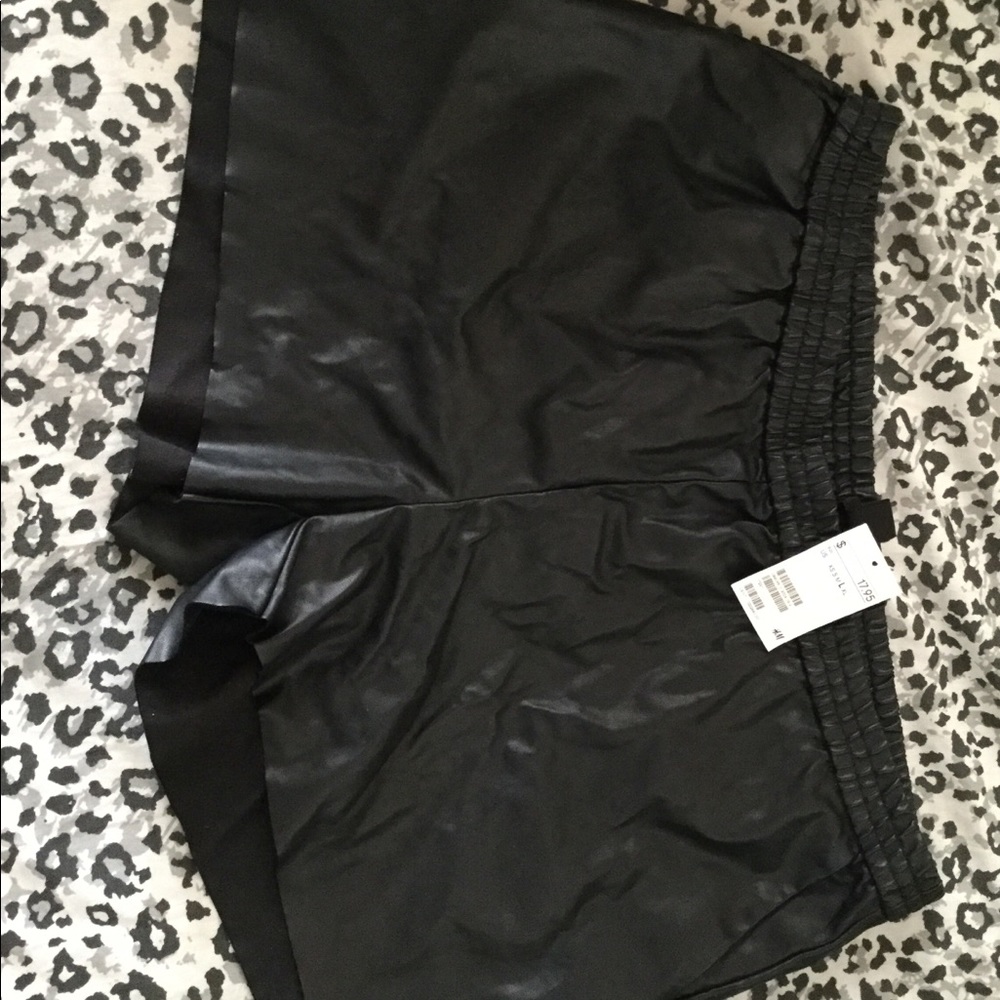 Leather shorts